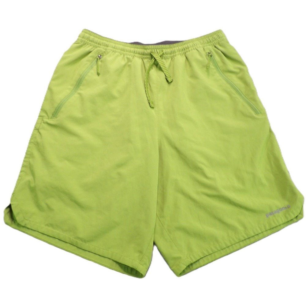 Patagonia Nine Trails Lined Running Shorts Spyg Lime Green‎ Men S 8 Inseam Sport